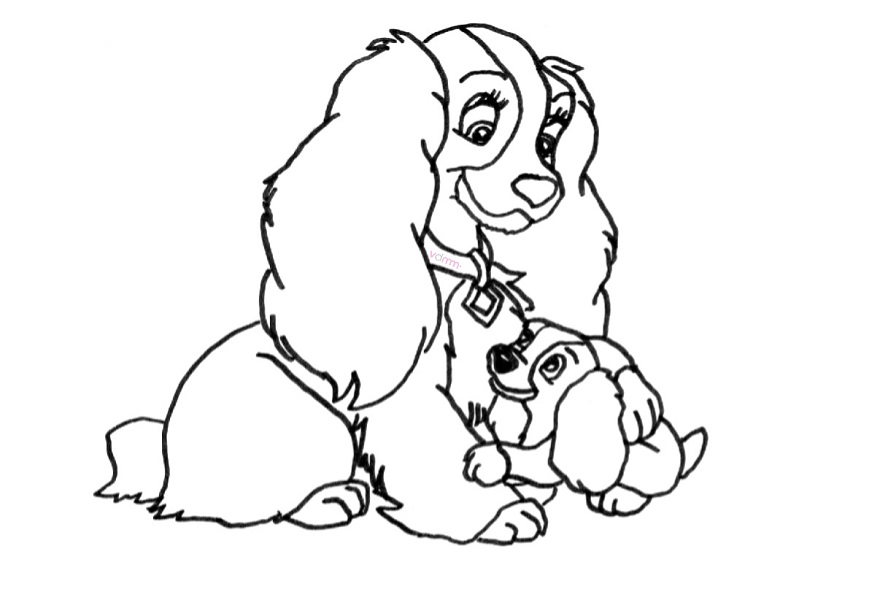 Festa della mamma disegni da stampare e colorare gratis: mamma Lilli e la sua cucciola
