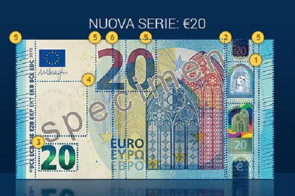 Come riconoscere i 20 euro nuovi falsi