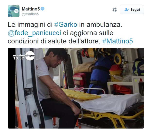 Gabriel Garko in Ospedale: Terribile Incidente (Video e Foto)