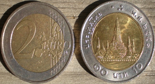 truffa dei 2 euro moneta