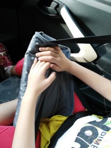 far dormire i bambini in auto Dooky cuscino per cintura