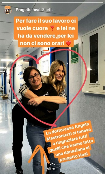 Elena Santarelli in ospedale riceve la visita di Alessia Marcuzzi