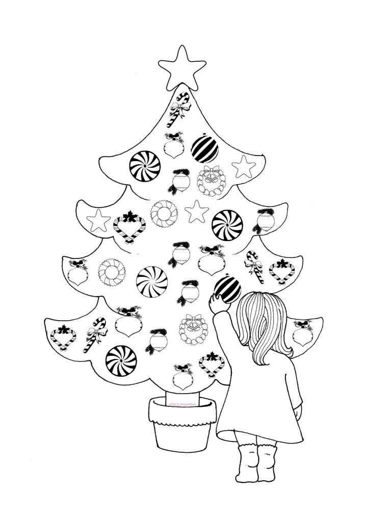 Albero di Natale disegno per bambini